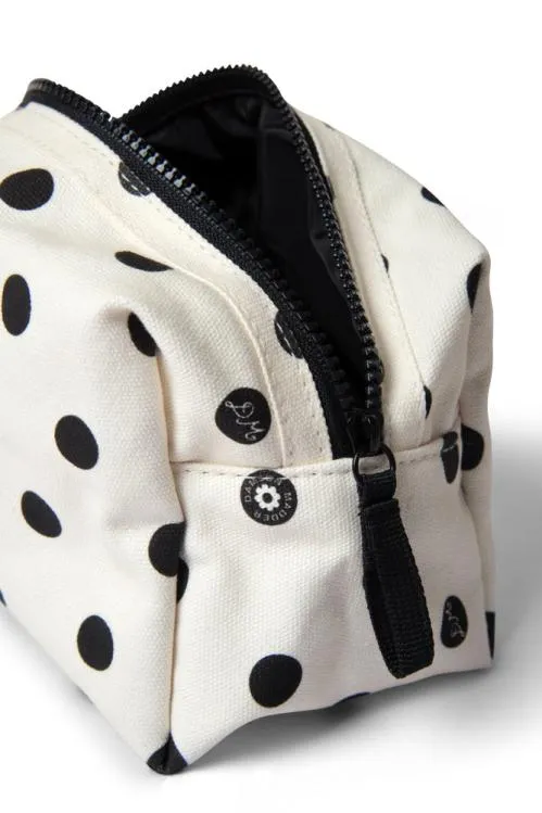 Accessories Makeup Bags Damson Madder Printed Canvas Makeup Bag In Polka Dot