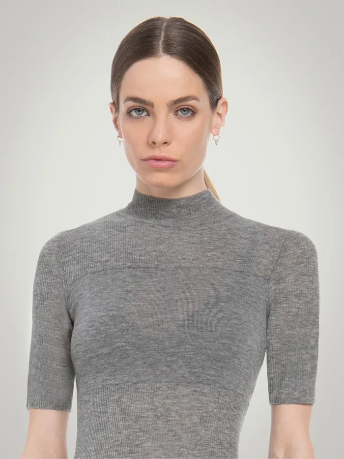 Air Wool Top Short Sleeves Greymele Women Wolford Tops