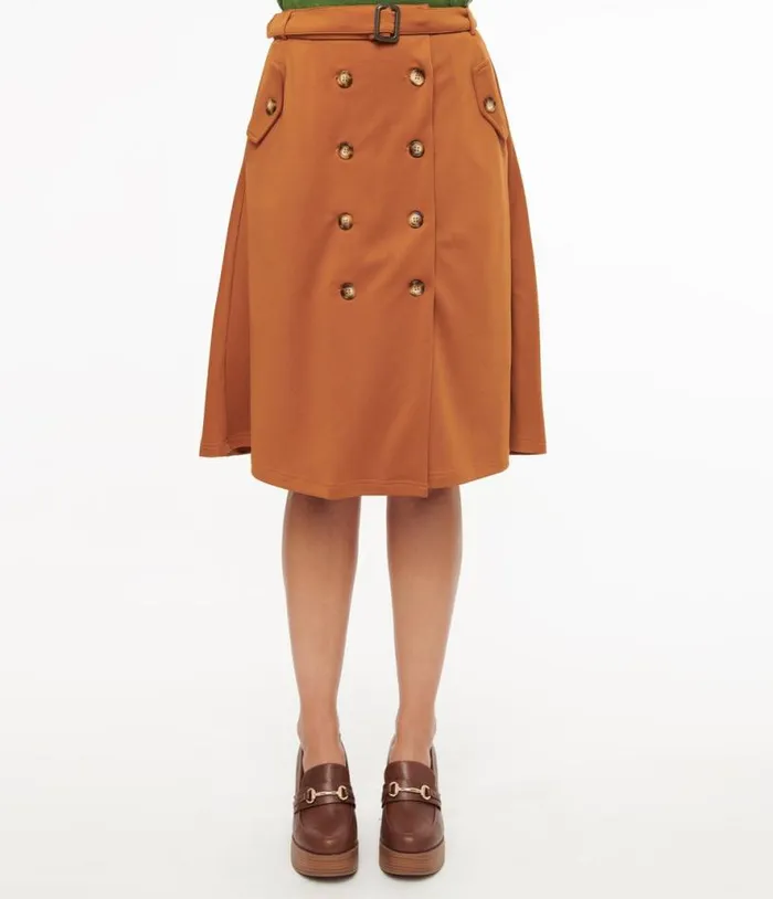Amber Belted Midi Skirt DressesClothing Unique Vintage Skirts