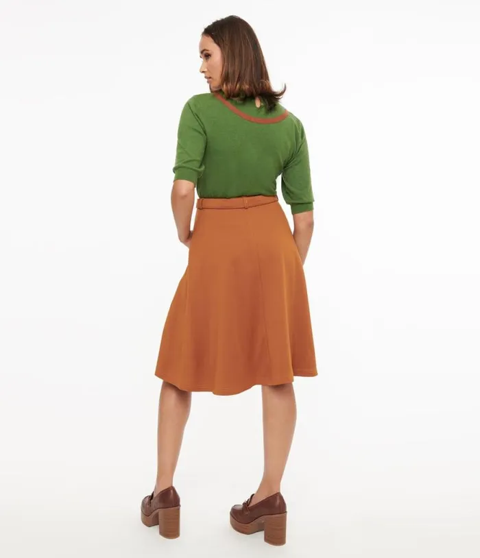 Amber Belted Midi Skirt DressesClothing Unique Vintage Skirts
