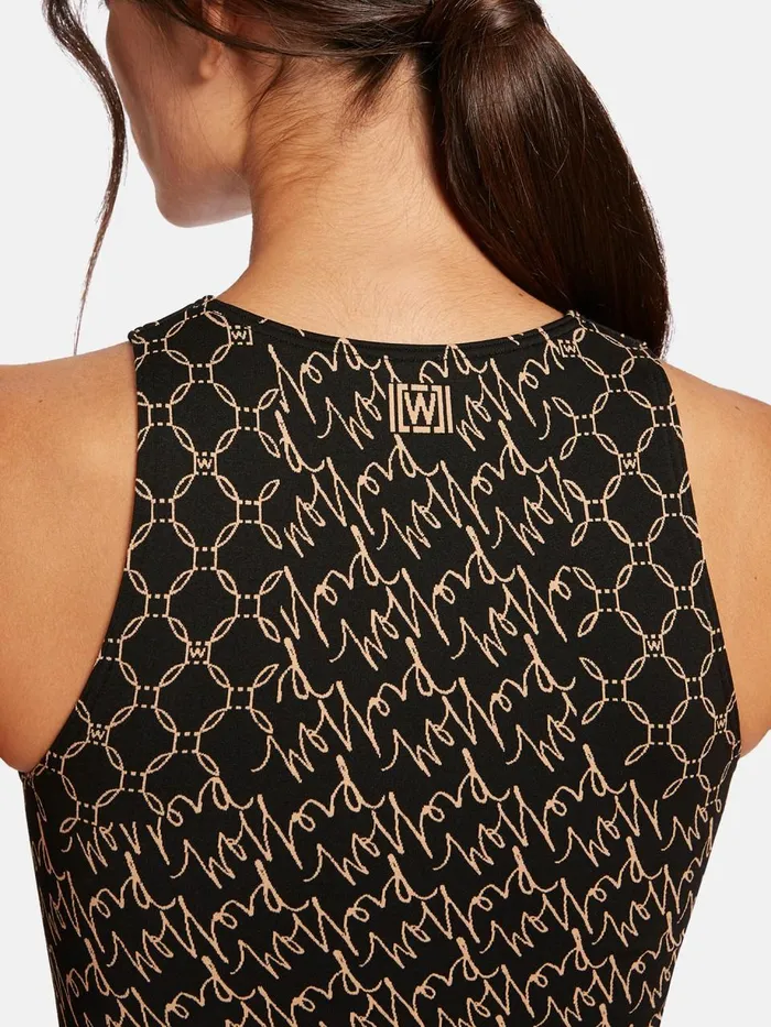 Aurora Monogram Crop Top Desertblack Women Wolford Tops