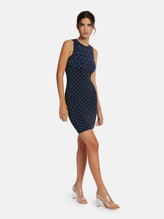 Aurora Monogram Dress Egytian Blueblack Women Wolford Dresses and Skirts