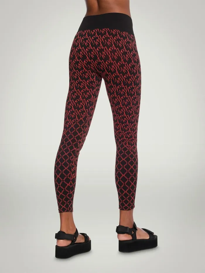 Aurora Monogram Leggings Jasperblack Women Wolford Athleisure Leggings