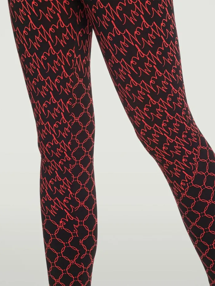 Aurora Monogram Leggings Jasperblack Women Wolford Athleisure Leggings