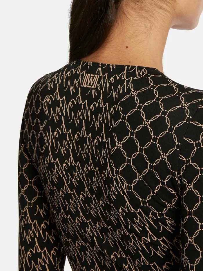 Aurora Monogram Pullover Desertblack Women Wolford Longsleeve Shirts