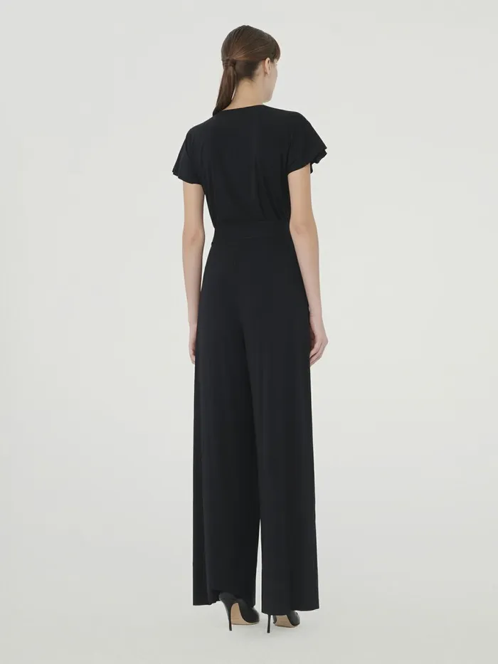 Aurora Pure Cut Jumpsuit Black Women Wolford Trousers and Jumpsuits