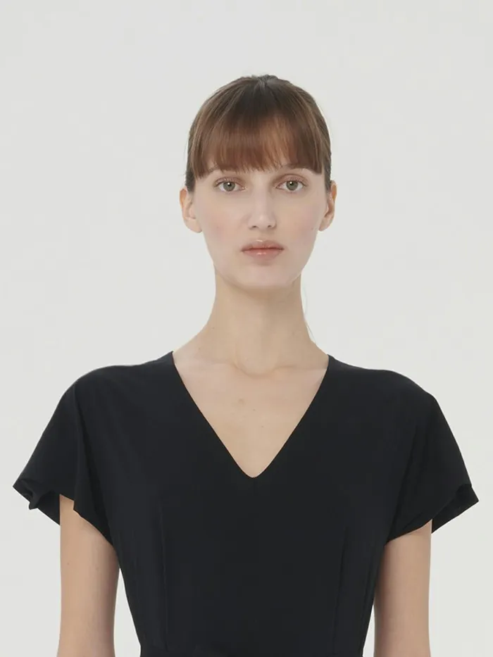 Aurora Pure Cut Jumpsuit Black Women Wolford Trousers and Jumpsuits