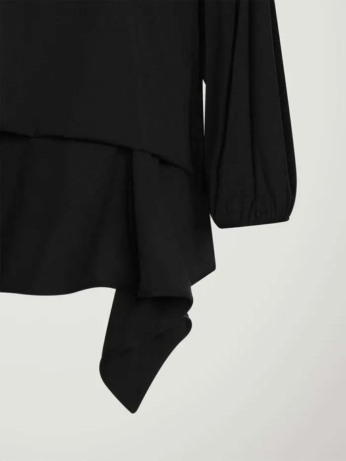 Aurora Pure Cut Top LS Black Women Wolford Tops