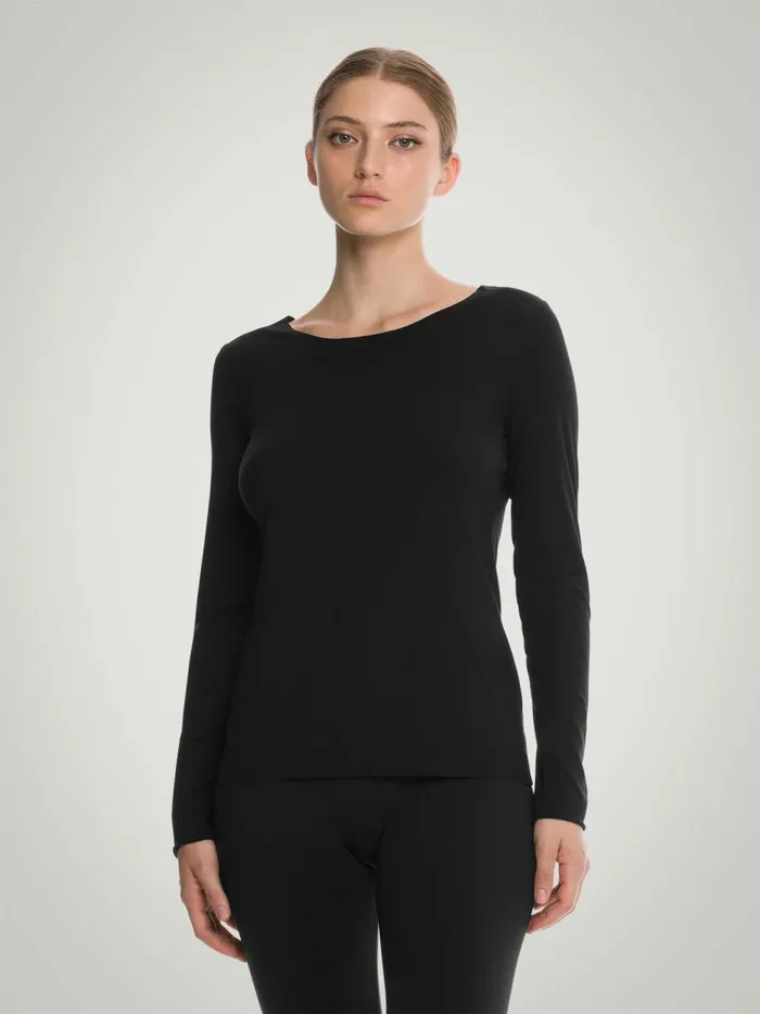 Aurora Pure Pullover Black Women Wolford Longsleeve Shirts