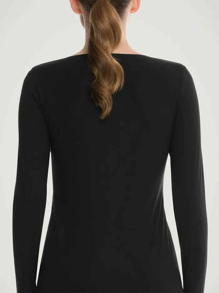 Aurora Pure Pullover Black Women Wolford Longsleeve Shirts