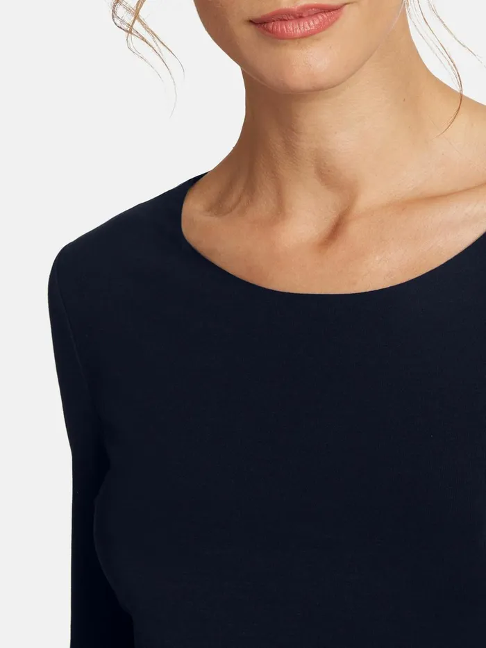 Aurora Pure Pullover Moon Indigo Women Wolford Longsleeve Shirts