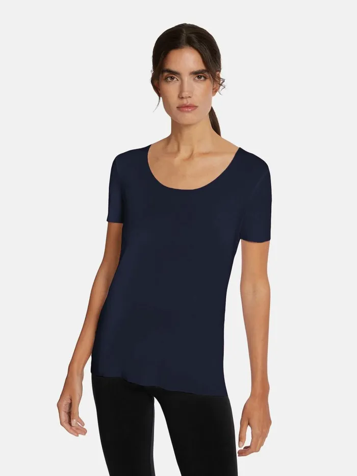 Aurora Pure Shirt Moon Indigo Women Wolford Tops