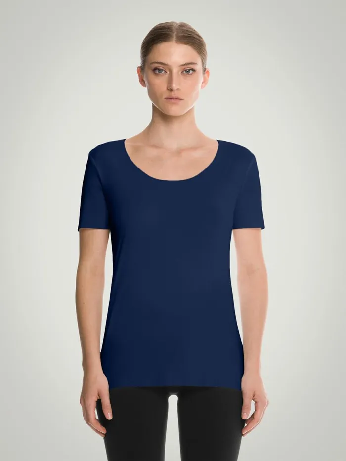 Aurora Pure Shirt Navy Women Wolford Tops