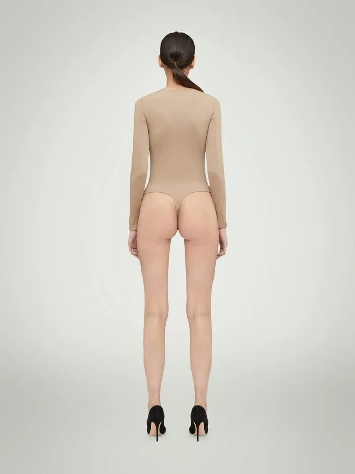 Aurora Shape String Body Cafe Au Lait Women Wolford Longsleeve Shirts