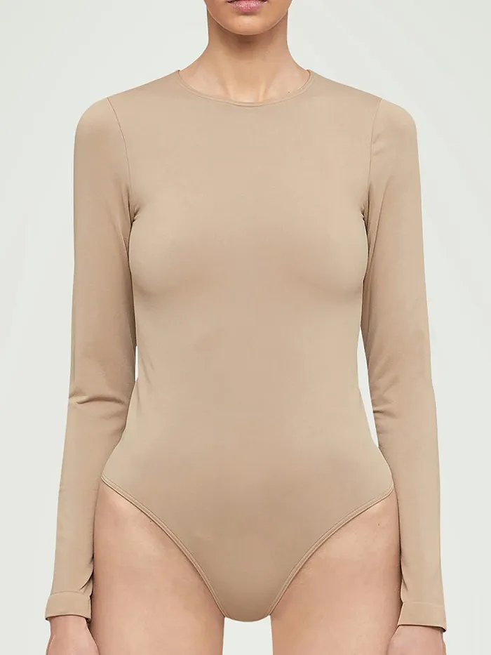Aurora Shape String Body Cafe Au Lait Women Wolford Longsleeve Shirts