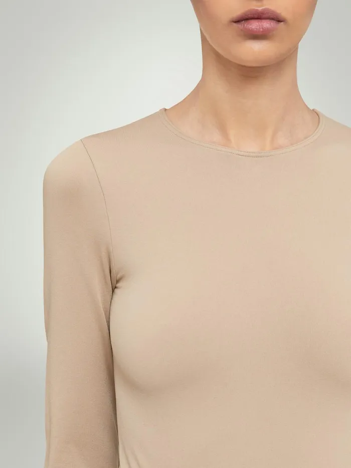 Aurora Shape String Body Cafe Au Lait Women Wolford Longsleeve Shirts
