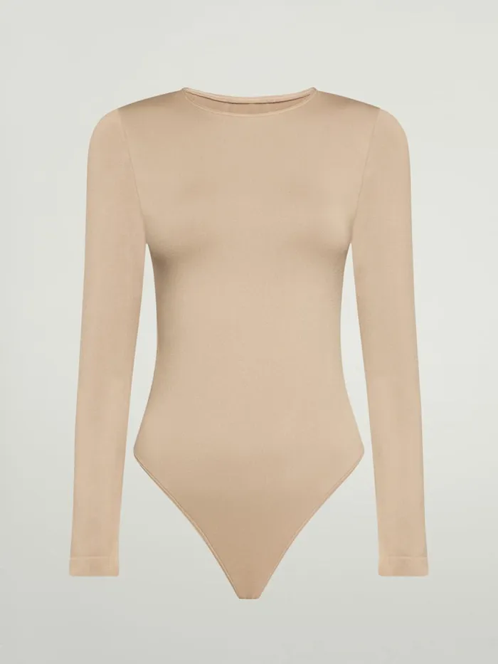Aurora Shape String Body Cafe Au Lait Women Wolford Longsleeve Shirts