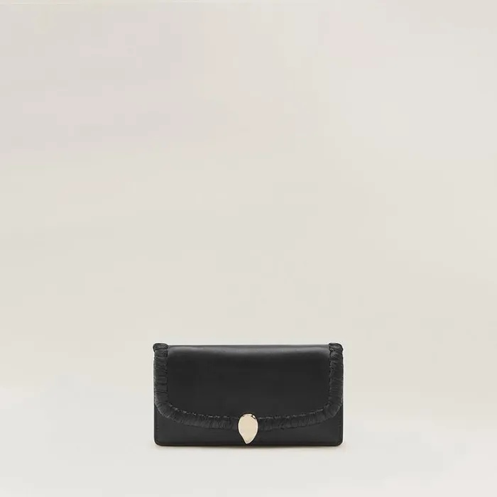 Bags Cross Body Bags Helen Kaminski Blisse Wallet With Raffia Blackcharcoal