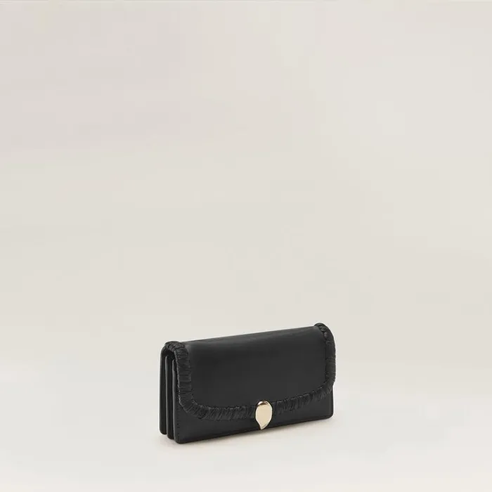 Bags Cross Body Bags Helen Kaminski Blisse Wallet With Raffia Blackcharcoal