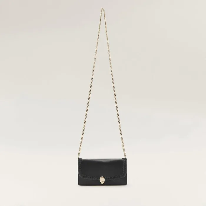 Bags Cross Body Bags Helen Kaminski Blisse Wallet With Raffia Blackcharcoal