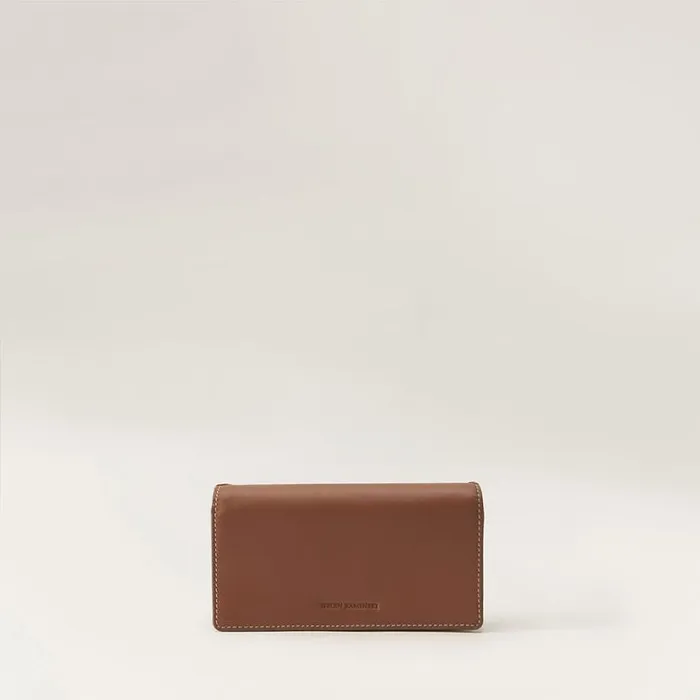 Bags Cross Body Bags Helen Kaminski Blisse Wallet With Raffia Cuoio Nougat