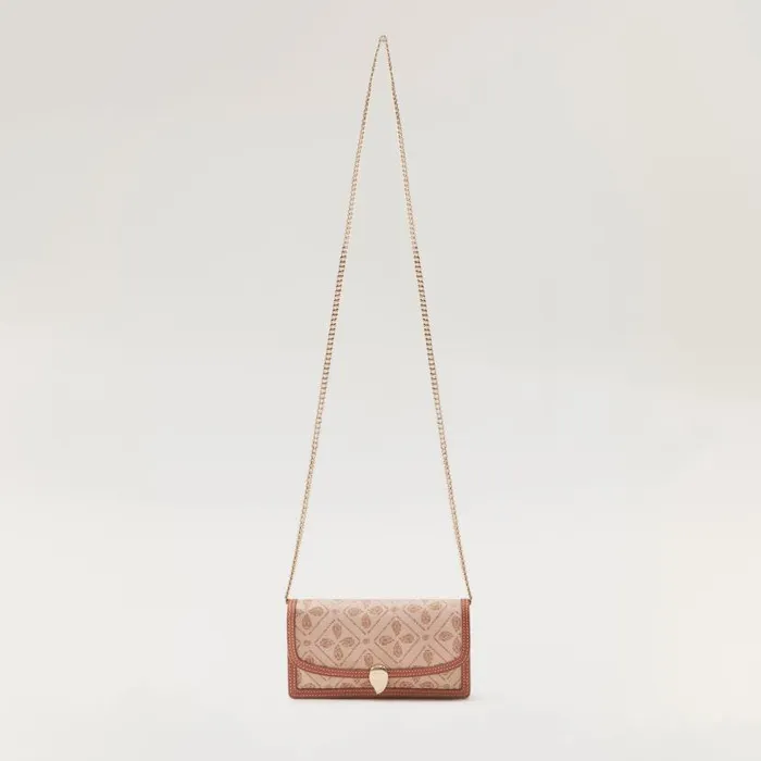 Bags Mini Bags Helen Kaminski Adelie Wallet Clutch Jacquard Lattecuoio