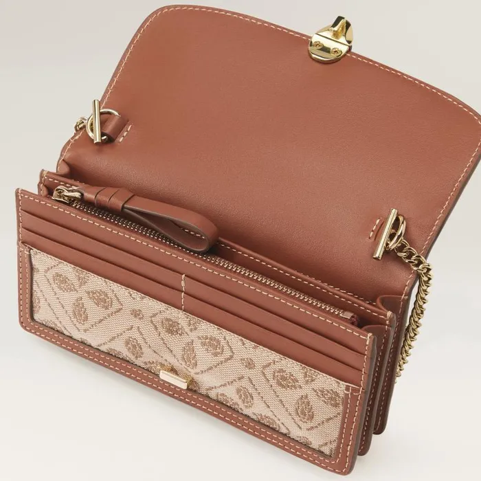 Bags Mini Bags Helen Kaminski Adelie Wallet Clutch Jacquard Lattecuoio