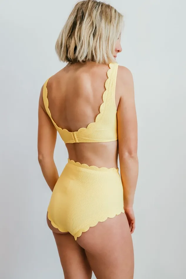 Baltic Born Bikini Honolulu Scalloped Bikini Top Yellow 8211 Women