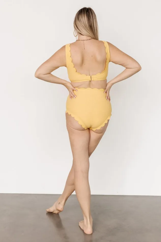 Baltic Born Bikini Honolulu Scalloped Bikini Top Yellow 8211 Women