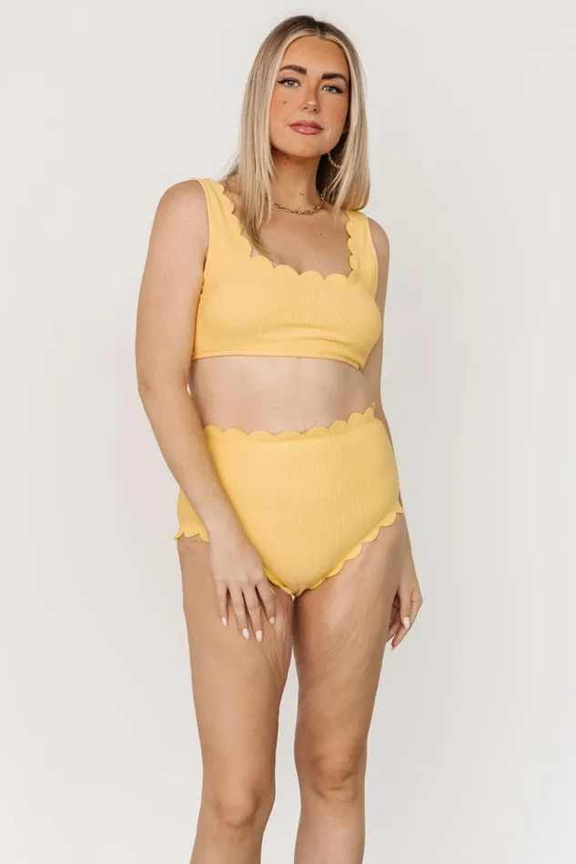 Baltic Born Bikini Honolulu Scalloped Bikini Top Yellow 8211 Women