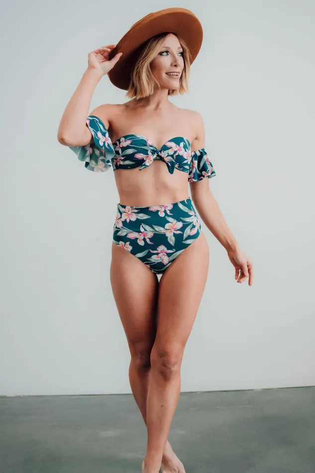 Baltic Born Bikini Miami Bikini Top Topaz Floral 8211 Women