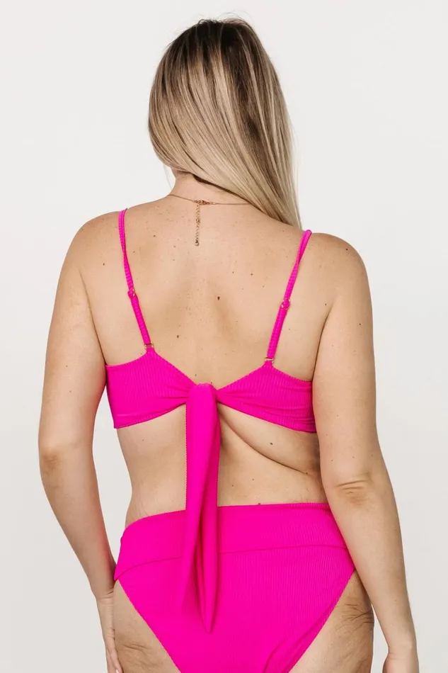 Baltic Born Bikini Oakland Ribbed Bikini Top Pink 8211 Women Baltic Born Bikini Oakland Ribbed Bikini Top Pink 8211 Women