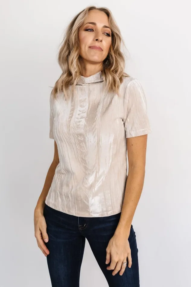 Baltic Born Blouses and Shirts Chicago Velvet Top Champagne 8211 Women