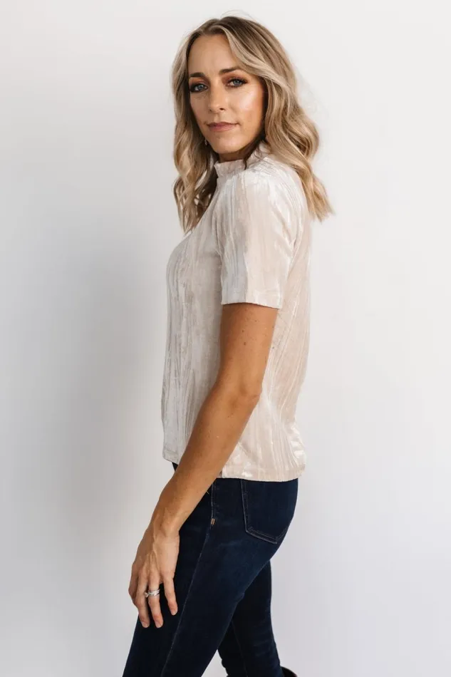 Baltic Born Blouses and Shirts Chicago Velvet Top Champagne 8211 Women Baltic Born Blouses and Shirts Chicago Velvet Top Champagne 8211 Women