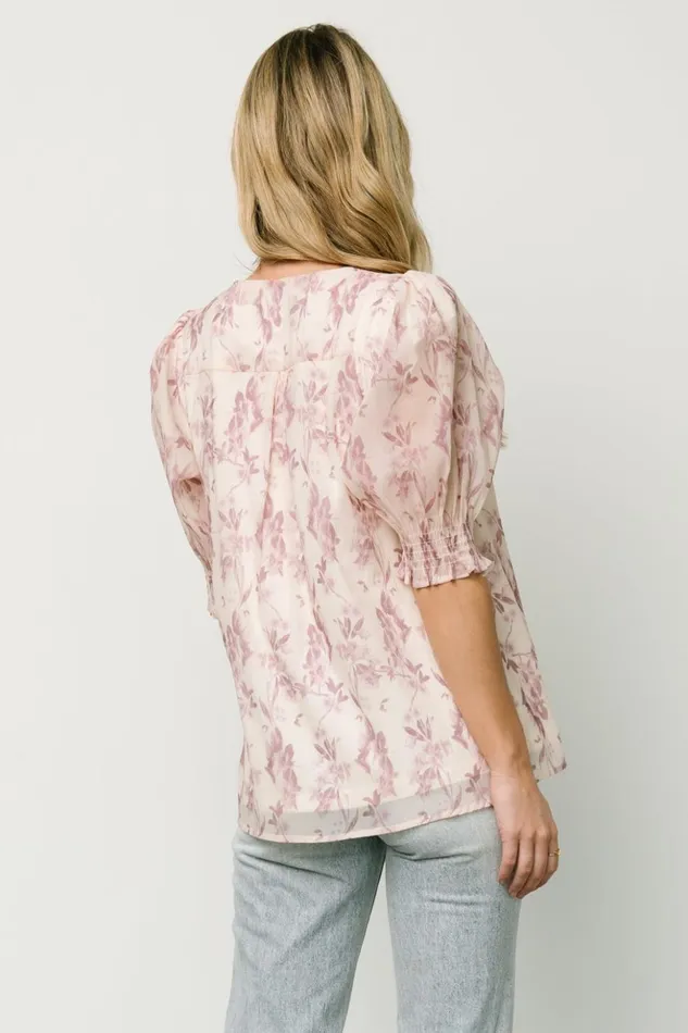 Baltic Born Blouses and Shirts Cordova Top Beige Mauve Floral 8211 Women Baltic Born Blouses and Shirts Cordova Top Beige Mauve Floral 8211 Women