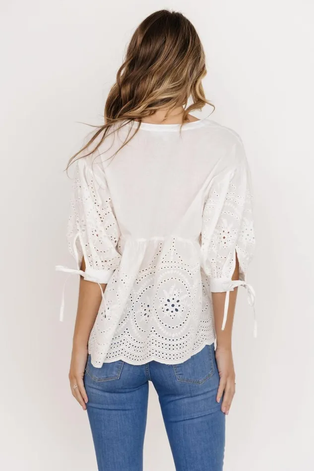 Baltic Born Blouses and Shirts Drew Eyelet Top White 8211 Women Baltic Born Blouses and Shirts Drew Eyelet Top White 8211 Women