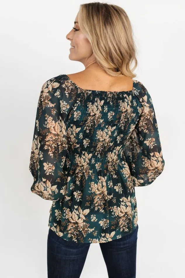 Baltic Born Blouses and Shirts Fenna Smocked Top Topaz Floral 8211 Women Baltic Born Blouses and Shirts Fenna Smocked Top Topaz Floral 8211 Women