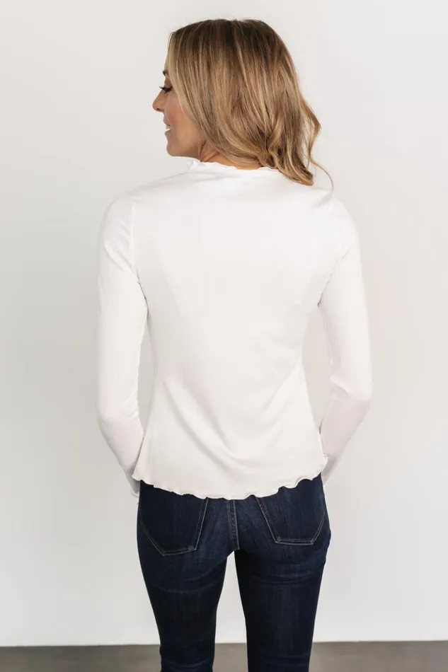 Baltic Born Blouses and Shirts Gale Ribbed Top Off White 8211 Women Baltic Born Blouses and Shirts Gale Ribbed Top Off White 8211 Women