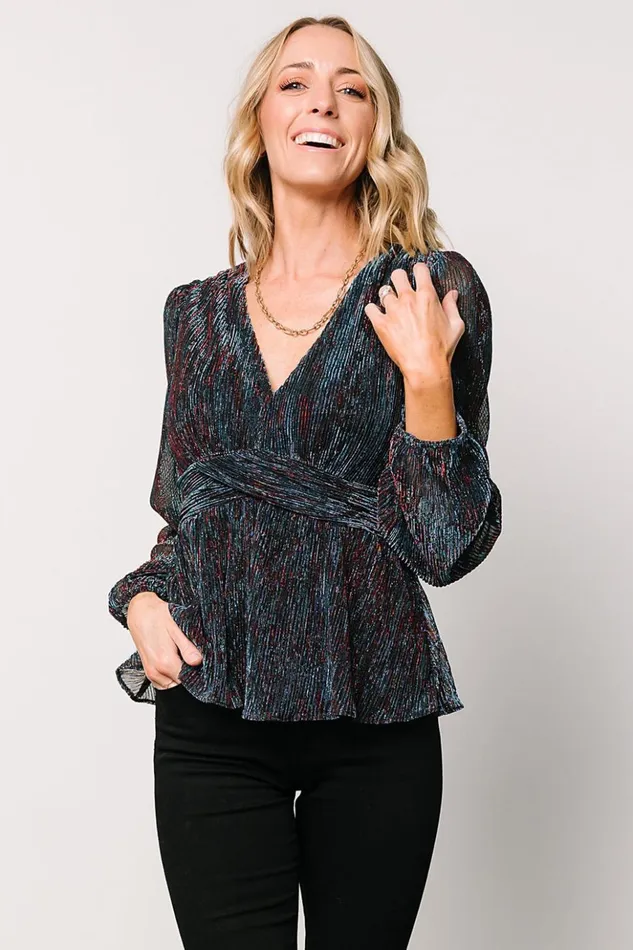Baltic Born Blouses and Shirts Genesis Shimmer Top Blue Red 8211 Women Baltic Born Blouses and Shirts Genesis Shimmer Top Blue Red 8211 Women