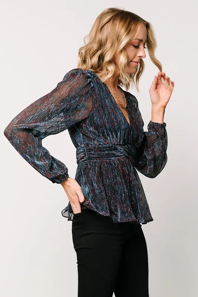 Baltic Born Blouses and Shirts Genesis Shimmer Top Blue Red 8211 Women Baltic Born Blouses and Shirts Genesis Shimmer Top Blue Red 8211 Women