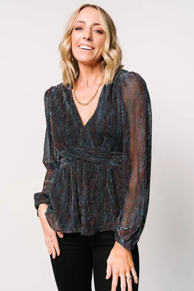 Baltic Born Blouses and Shirts Genesis Shimmer Top Blue Red 8211 Women Baltic Born Blouses and Shirts Genesis Shimmer Top Blue Red 8211 Women