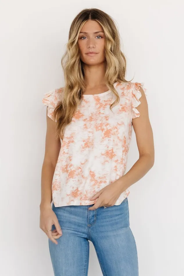 Baltic Born Blouses and Shirts Ginny Summer Top Orange Tie Dye 8211 Women