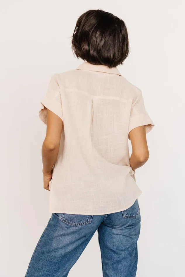 Baltic Born Blouses and Shirts Hammond Short Sleeve Top Natural 8211 Women Baltic Born Blouses and Shirts Hammond Short Sleeve Top Natural 8211 Women