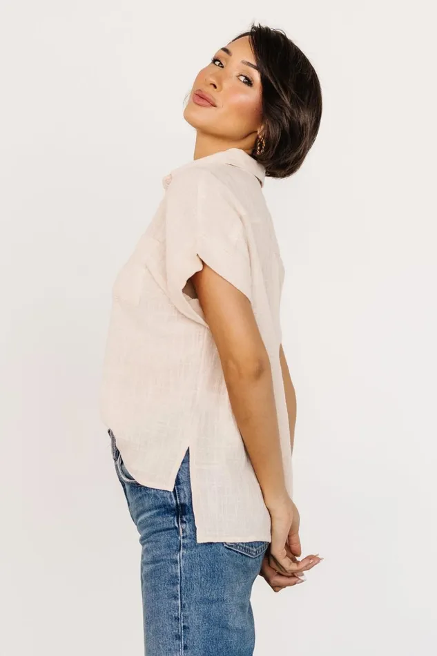 Baltic Born Blouses and Shirts Hammond Short Sleeve Top Natural 8211 Women Baltic Born Blouses and Shirts Hammond Short Sleeve Top Natural 8211 Women