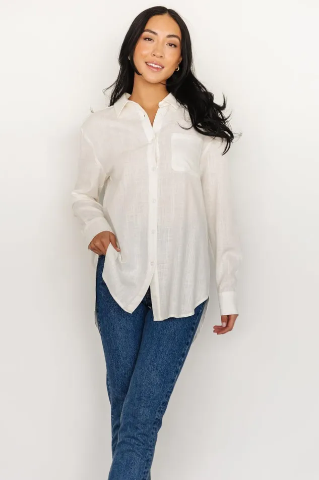 Baltic Born Blouses and Shirts Harlan Linen Button Down Top Off White 8211 Women Baltic Born Blouses and Shirts Harlan Linen Button Down Top Off White 8211 Women