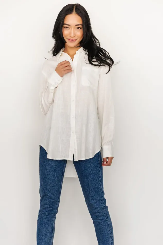 Baltic Born Blouses and Shirts Harlan Linen Button Down Top Off White 8211 Women Baltic Born Blouses and Shirts Harlan Linen Button Down Top Off White 8211 Women