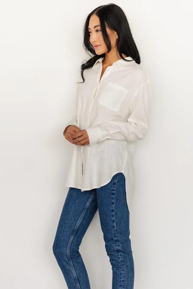 Baltic Born Blouses and Shirts Harlan Linen Button Down Top Off White 8211 Women Baltic Born Blouses and Shirts Harlan Linen Button Down Top Off White 8211 Women