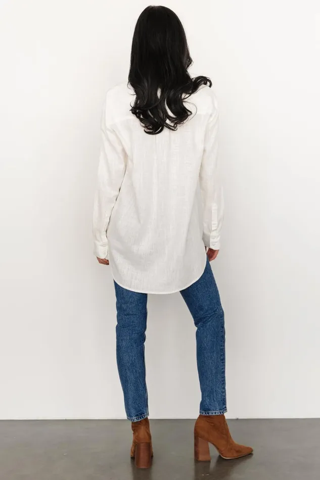 Baltic Born Blouses and Shirts Harlan Linen Button Down Top Off White 8211 Women Baltic Born Blouses and Shirts Harlan Linen Button Down Top Off White 8211 Women