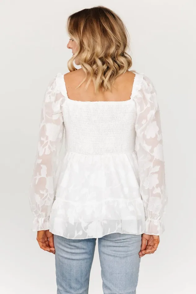 Baltic Born Blouses and Shirts Ines Smocked Top White 8211 Women Baltic Born Blouses and Shirts Ines Smocked Top White 8211 Women