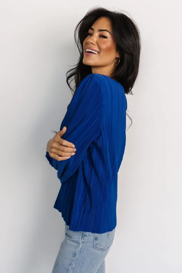 Baltic Born Blouses and Shirts Jewel Pleated Top Cobalt 8211 Women Baltic Born Blouses and Shirts Jewel Pleated Top Cobalt 8211 Women